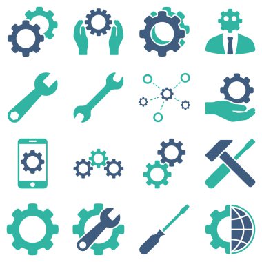 Seçenekleri ve hizmet araçları simge seti