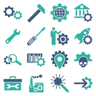 Seçenekleri ve hizmet araçları simge seti