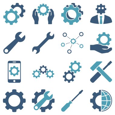 Seçenekleri ve hizmet araçları simge seti