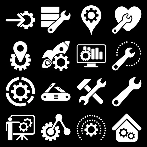 Seçenekleri ve hizmet araçları simge seti