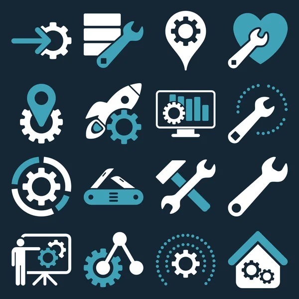 Seçenekleri ve hizmet araçları simge seti