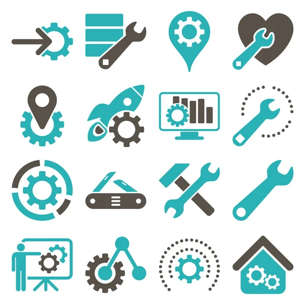 Seçenekleri ve hizmet araçları simge seti