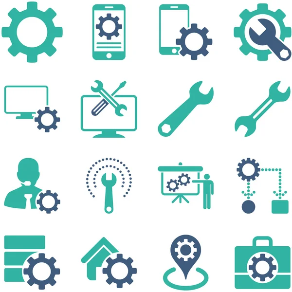 Seçenekleri ve hizmet araçları simge seti