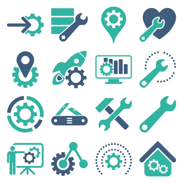 Seçenekleri ve hizmet araçları simge seti