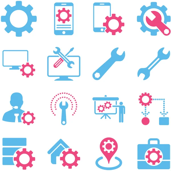 Seçenekleri ve hizmet araçları simge seti