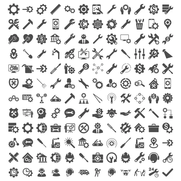 Symbole für Optionen und Service-Tools — Stockfoto