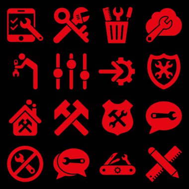 Seçenekleri ve hizmet araçları simge seti