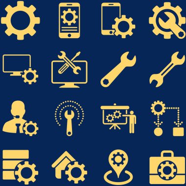 Seçenekleri ve hizmet araçları simge seti