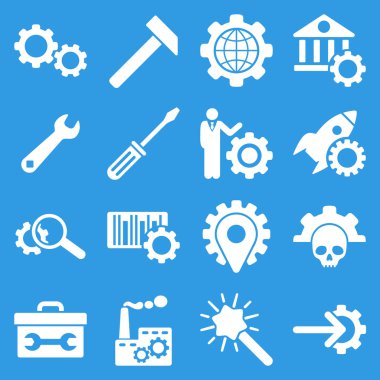 Seçenekleri ve hizmet araçları simge seti