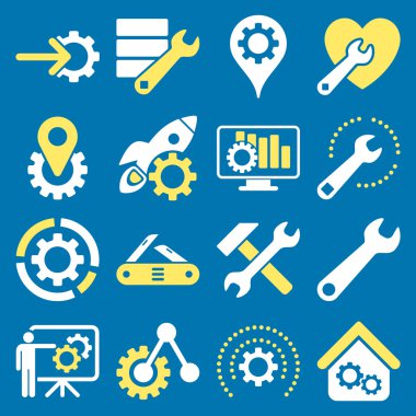 Seçenekleri ve hizmet araçları simge seti