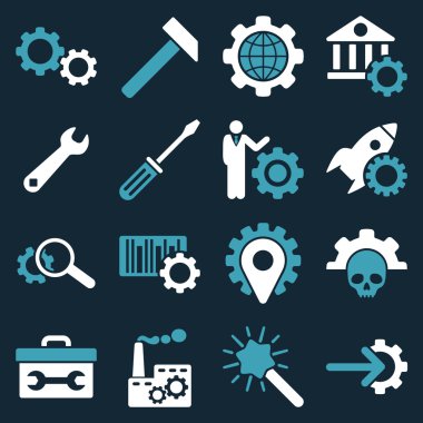 Seçenekleri ve hizmet araçları simge seti