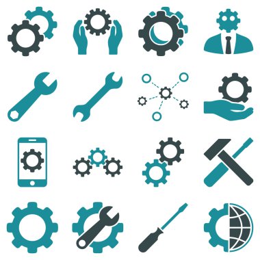 Seçenekleri ve hizmet araçları simge seti