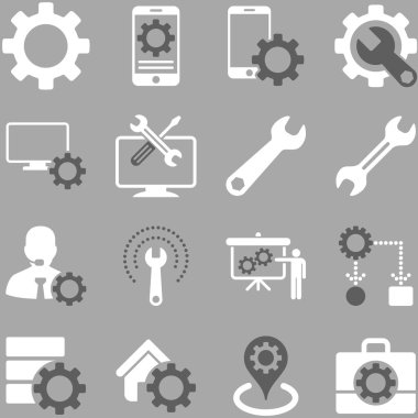 Seçenekleri ve hizmet araçları simge seti