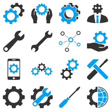 Seçenekleri ve hizmet araçları simge seti