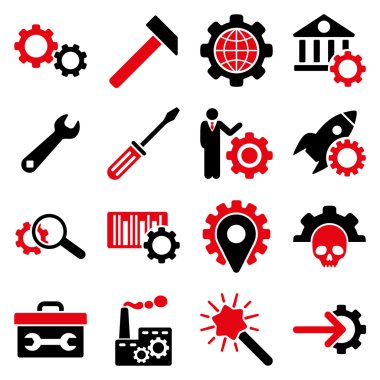 Seçenekleri ve hizmet araçları simge seti