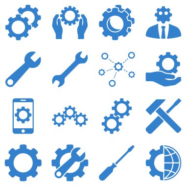 Seçenekleri ve hizmet araçları simge seti