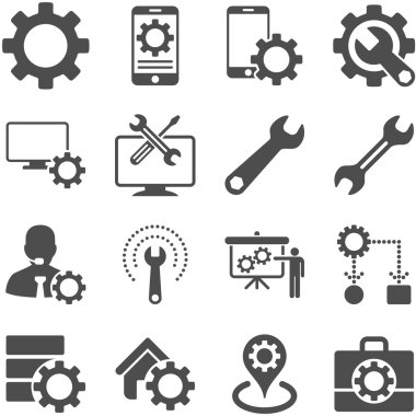 Seçenekleri ve hizmet araçları simge seti