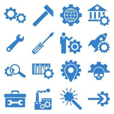 Seçenekleri ve hizmet araçları simge seti