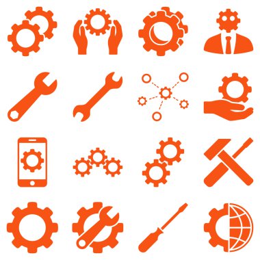 Seçenekleri ve hizmet araçları simge seti