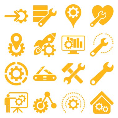 Seçenekleri ve hizmet araçları simge seti