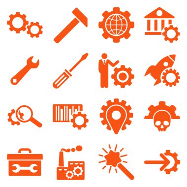 Seçenekleri ve hizmet araçları simge seti