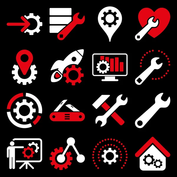 Seçenekleri ve hizmet araçları simge seti