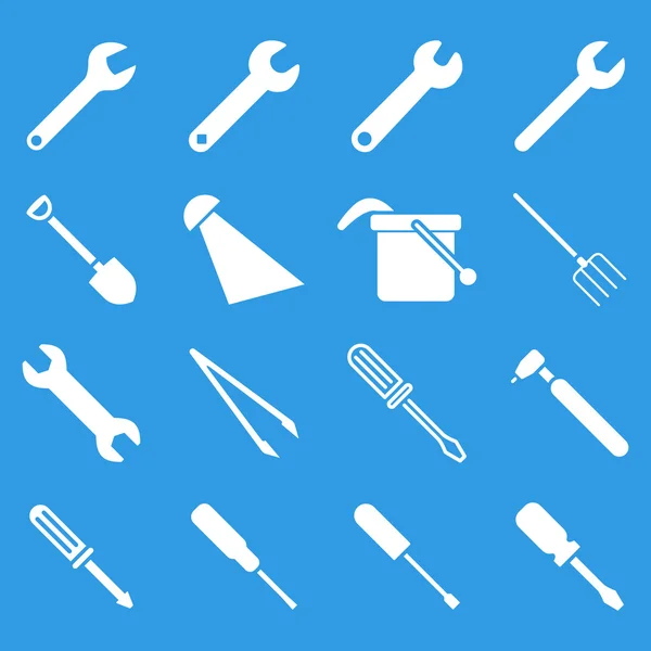 Instrumente und Werkzeuge Icon Set — Stockvektor