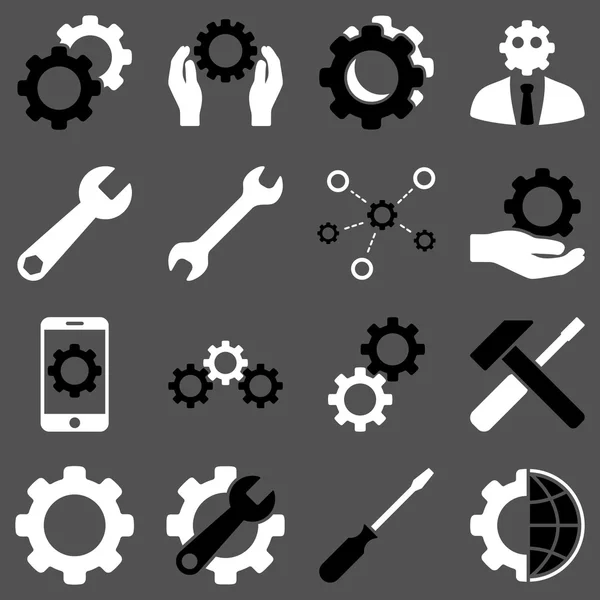 Optionen und Service Tools Icon Set — Stockvektor