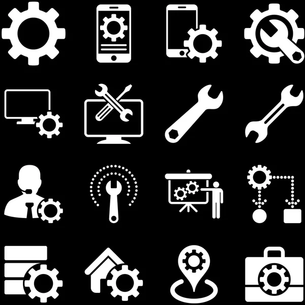 Options And Service Tools Icon Set — Stock Vector