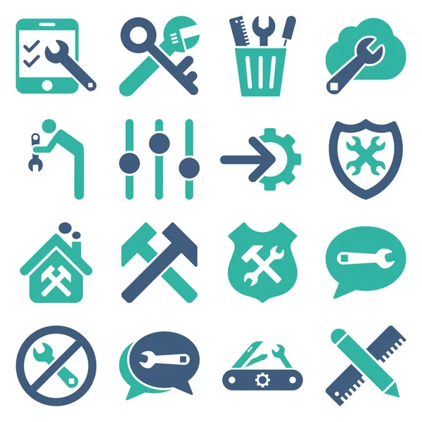 Optionen und Service Tools Icon Set — Stockvektor