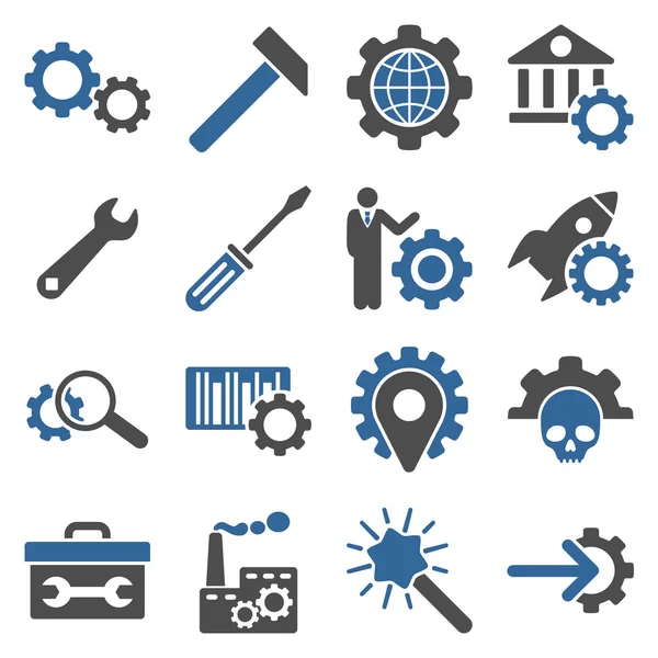 Opciones y herramientas de servicio icono conjunto — Archivo Imágenes Vectoriales