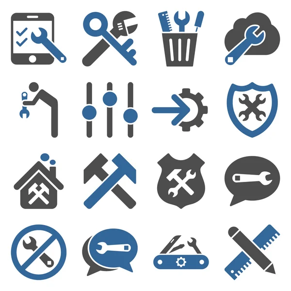 Opções e ferramentas de serviço conjunto de ícones — Vetor de Stock