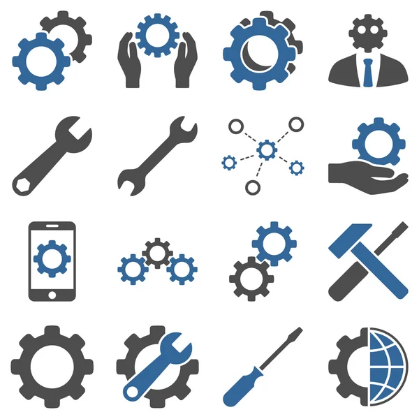 Opções e ferramentas de serviço conjunto de ícones — Vetor de Stock