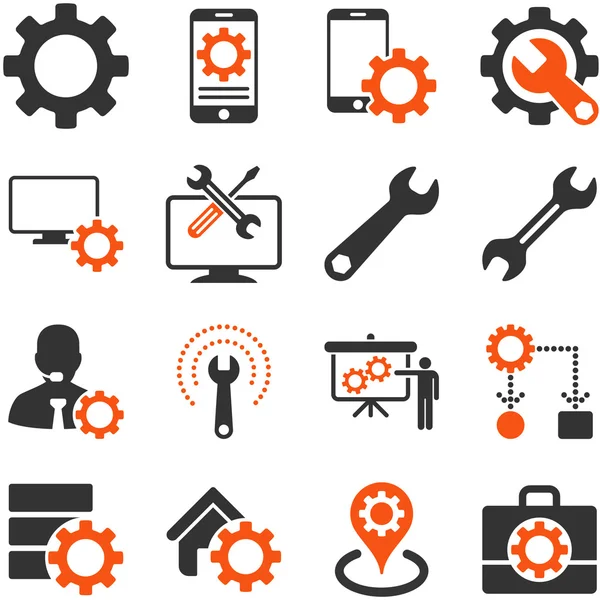 Options And Service Tools Icon Set — Stock Vector