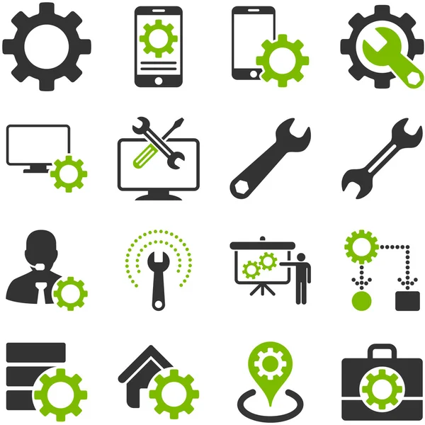 Options And Service Tools Icon Set — Stock Vector