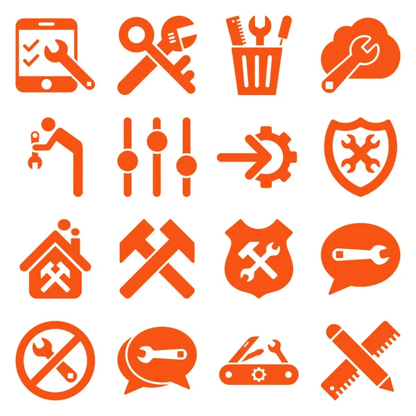 Options And Service Tools Icon Set — Stock Vector