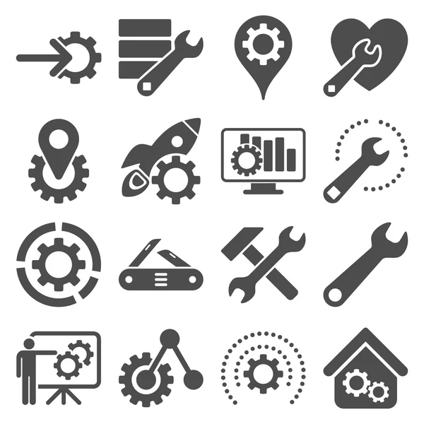 Options And Service Tools Icon Set — Stock Vector