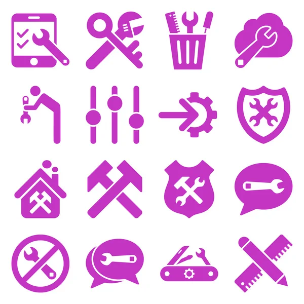 Optionen und Service Tools Icon Set — Stockvektor