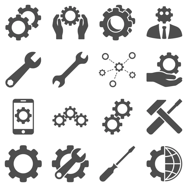 Optionen und Service Tools Icon Set — Stockvektor