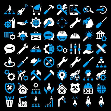 Servis araçları simge seti