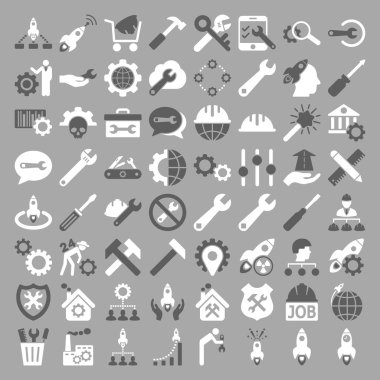 Servis araçları simge seti