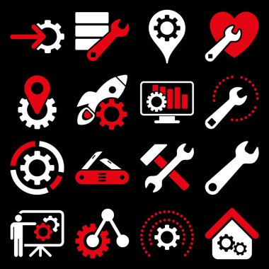 Seçenekleri ve hizmet araçları simge seti