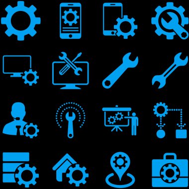 Seçenekleri ve hizmet araçları simge seti