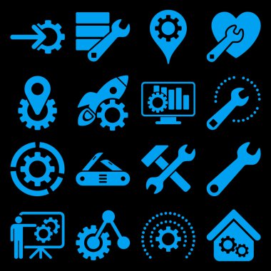 Seçenekleri ve hizmet araçları simge seti