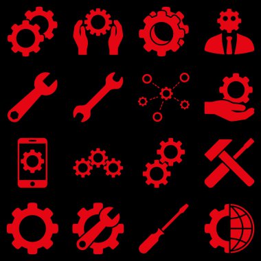 Seçenekleri ve hizmet araçları simge seti