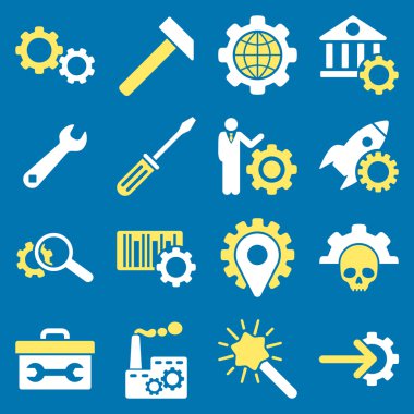 Seçenekleri ve hizmet araçları simge seti