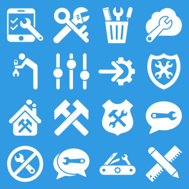 Seçenekleri ve hizmet araçları simge seti