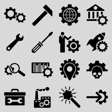 Seçenekleri ve hizmet araçları simge seti