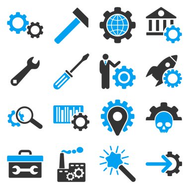 Seçenekleri ve hizmet araçları simge seti