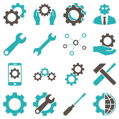 Seçenekleri ve hizmet araçları simge seti